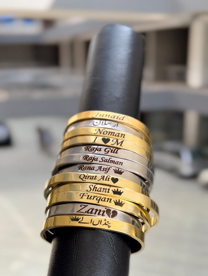 Customized Engraved Karha, Bracelet & Bangle for Men & Women – Name & Quote Personalization